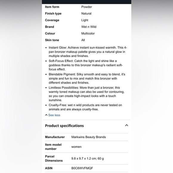 Wet n Wild Pink and Brown Tea Anyone ? Bronzer - Picture 6 of 6